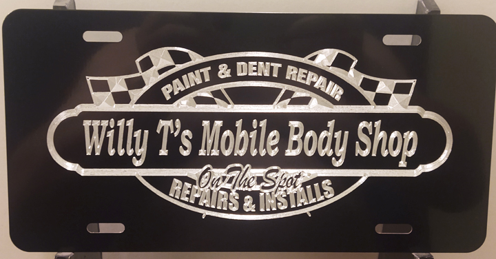 Diamond Engraved License Plates